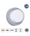 GLOBOSTAR® NEXUS 60762 Μοντέρνο Φωτιστικό Τοίχου - Απλίκα LED 10W 1050lm 120° AC 220-240V Αδιάβροχο IP65 Φυσικό Λευκό 4500K - Bridgelux SMD Chip - Γκρι - Μ17 x Π17 x Υ9cm - 3 Χρόνια Εγγύηση